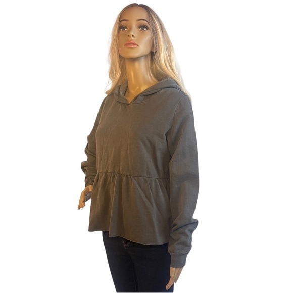 Maurices Gray Ruffled Hem Hoodie - Picture 5 of 12